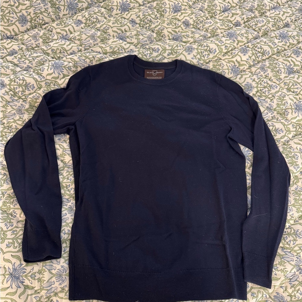 Men's Navy Crewneck Sweater - Classic Knit
